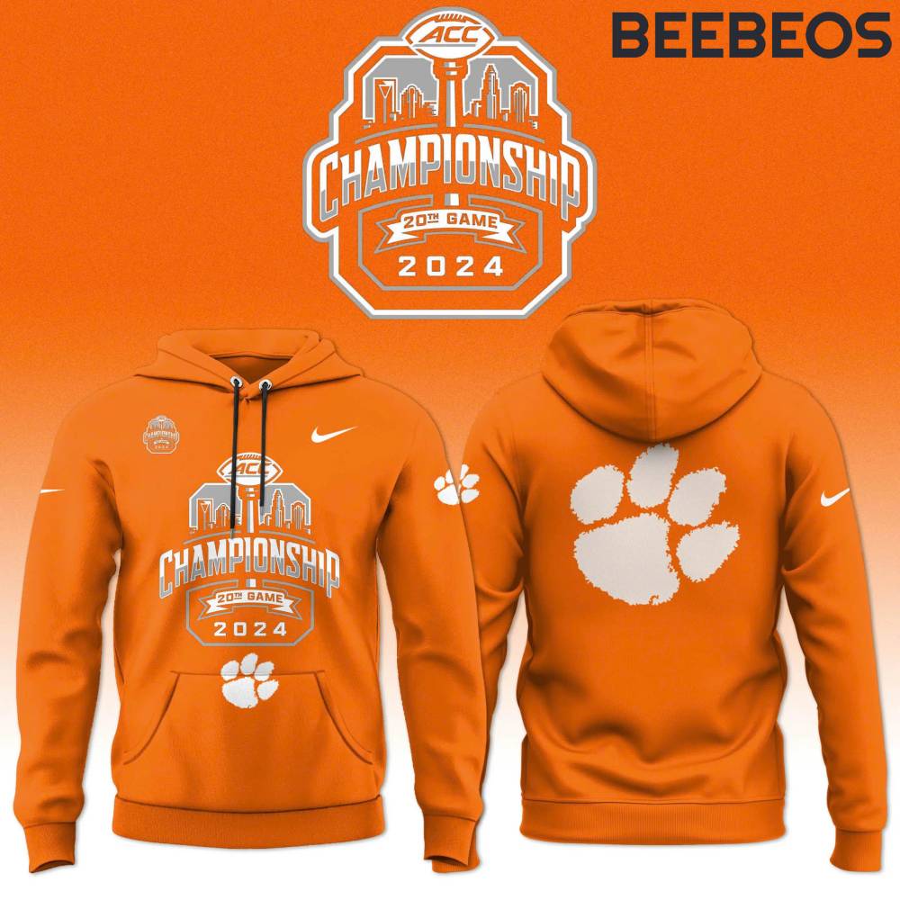 Clemson Tigers x Nike 2024 ACC Champions Orange Hoodie