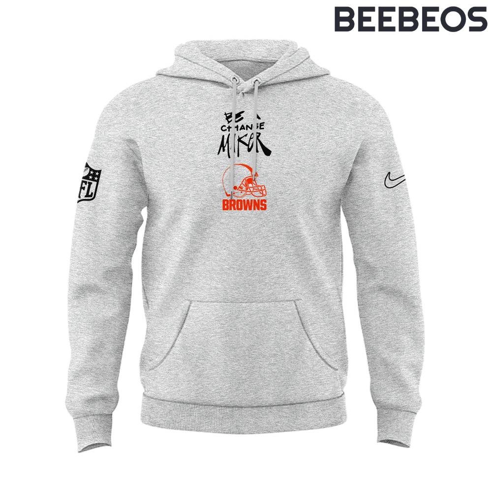 Cleveland Browns Be A Change Maker NFL Grey Hoodie