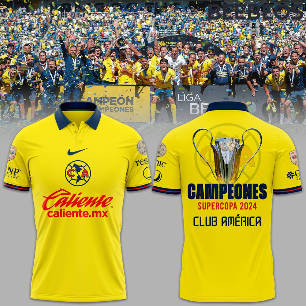 Club America Campeones Supercopa 2024 Polo Shirt