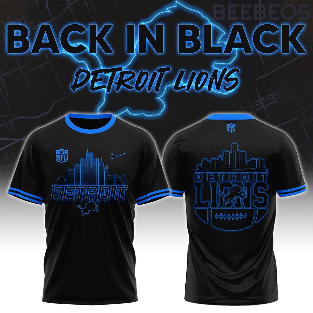 Detroit Lions Back In Black Special Edition T-Shirt