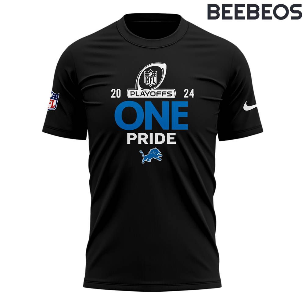 Detroit Lions Play Offs 2024 One Pride Black Shirt