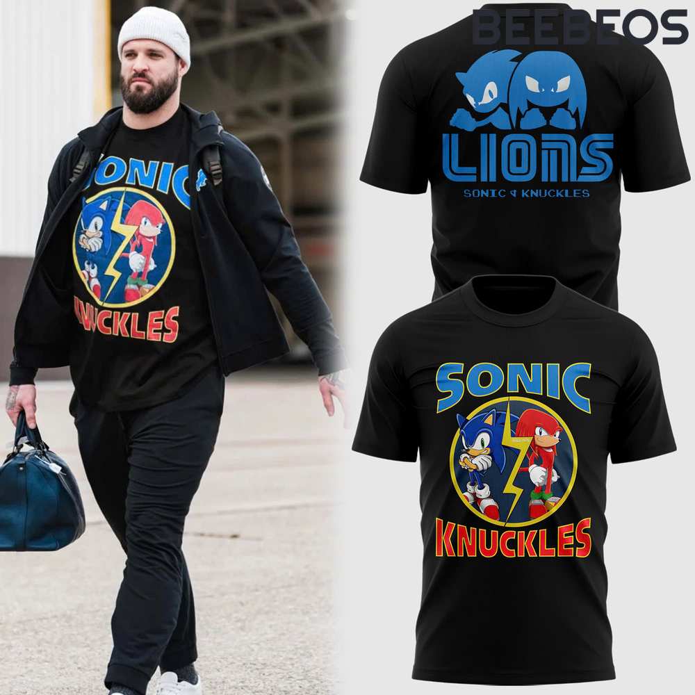 Detroit Lions Sonic & Knuckles Dynamic Duo Tee