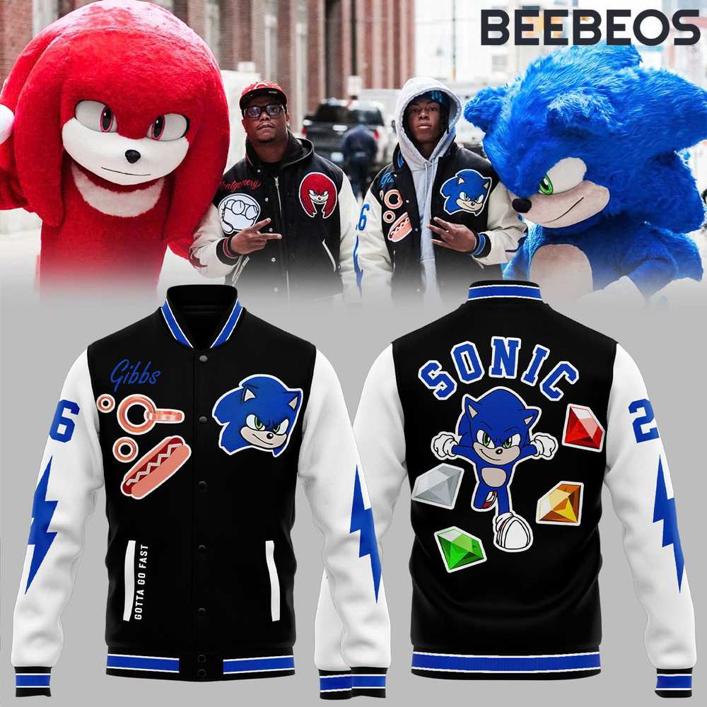 Detroit Lions Sonic & Knuckles Limited Edition Baseball Jacket