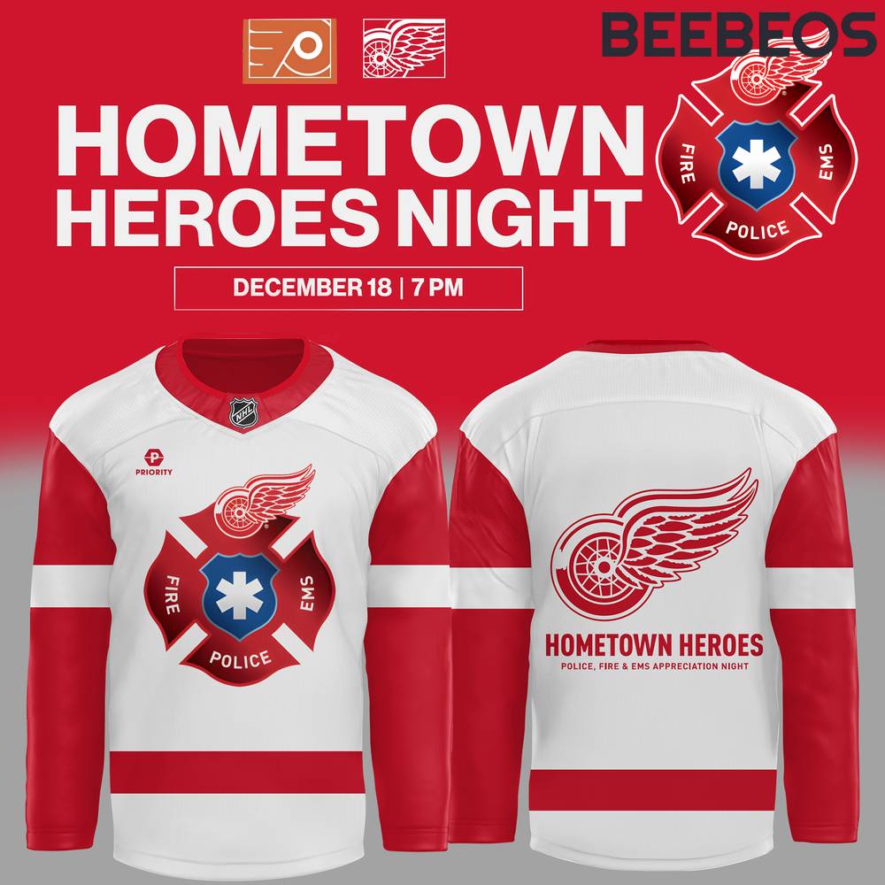 Detroit Red Wings Hometown Heroes Night Limited Edition Jersey