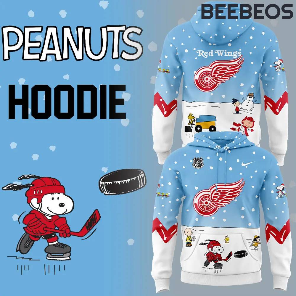 Detroit Red Wings Peanuts & Snoopy Night Hoodie