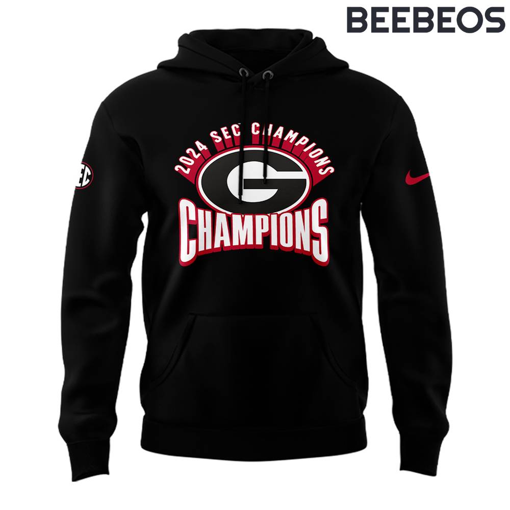 Georgia Bulldogs 2024 SEC Champions Top Dawgs Black Hoodie