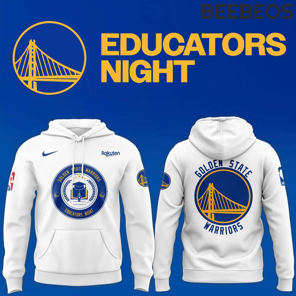 Golden State Warriors x Educators Night 2024 White Hoodie