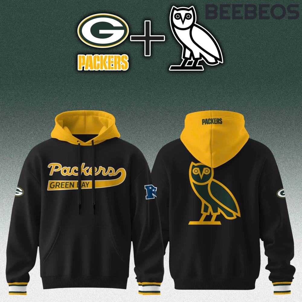 Green Bay Packers x OVO Special Edition Black Hoodie