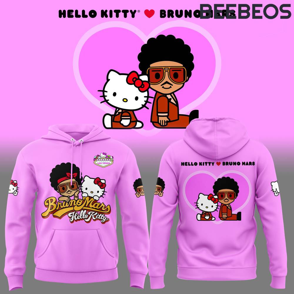 Hello Kitty x Bruno Mars Special Edition Pink Hoodie