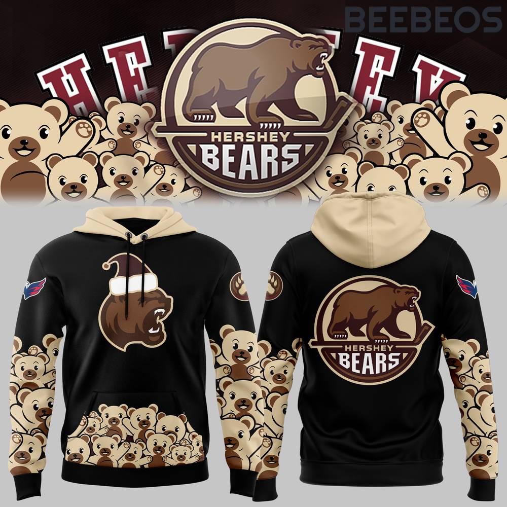 Hershey Bears x Teddy Bear Toss AHL Special Edition Black Hoodie