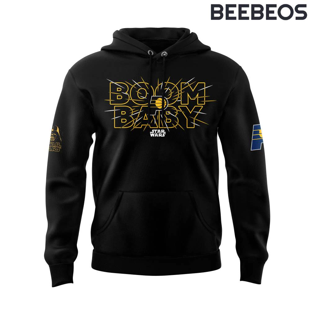 Indiana Pacers x Star Wars Night Boom Baby Black Hoodie