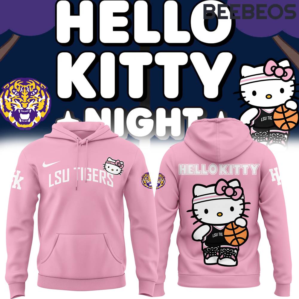 LSU Tigers Basketball x Hello Kitty Special Edition Pink Hoodie