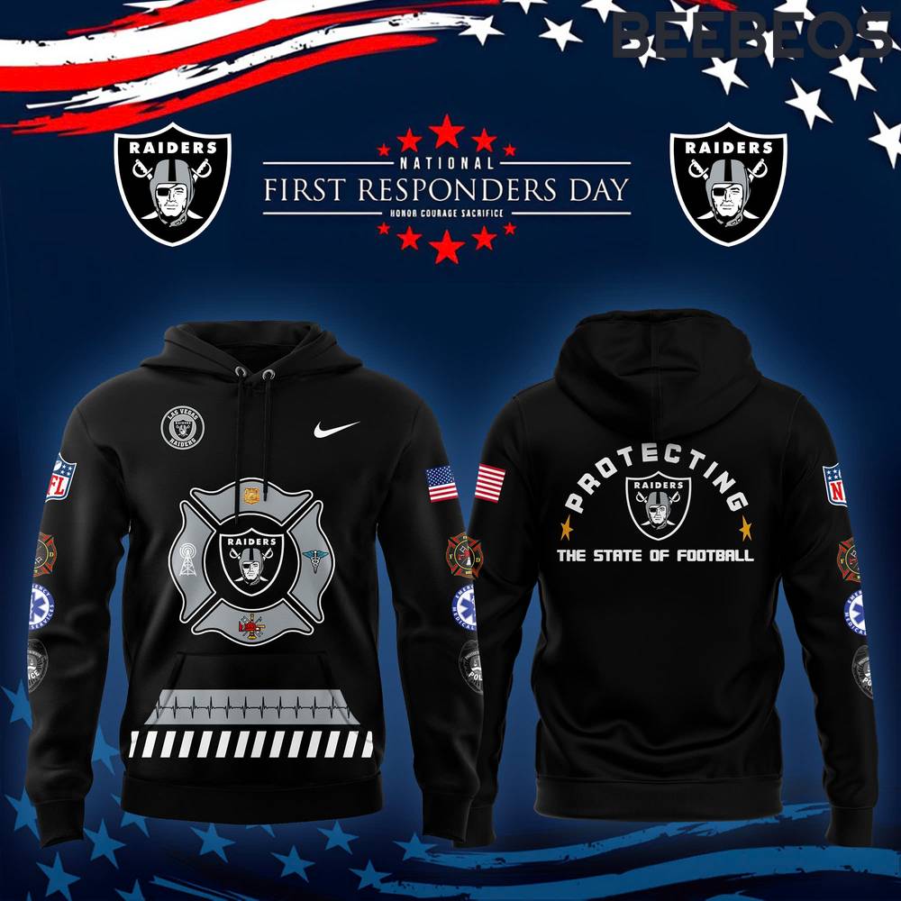 Las Vegas Raiders 2024 First Responders Day Limited Edition Black Hoodie