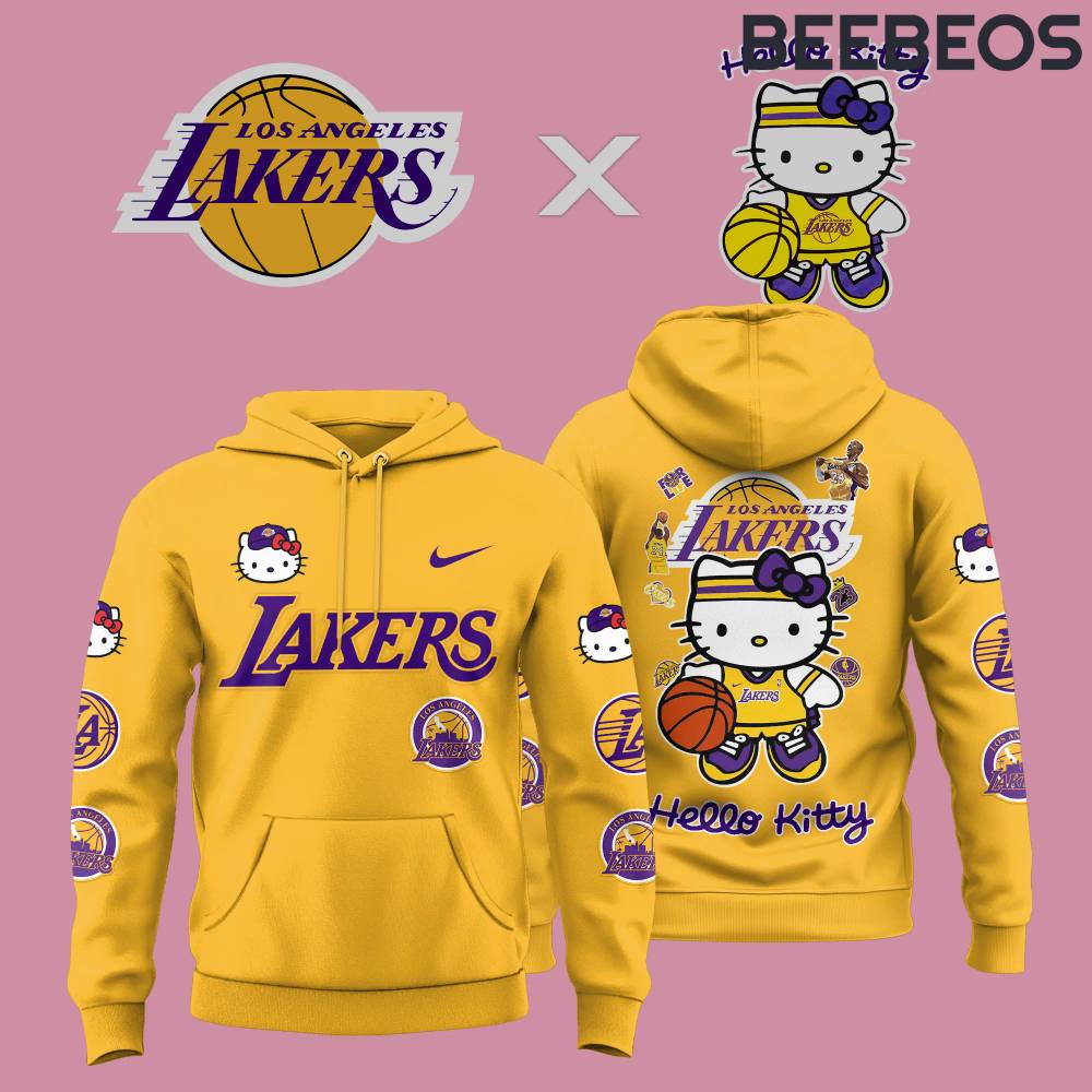 Los Angeles Lakers x Hello Kitty New Season Yellow Hoodie