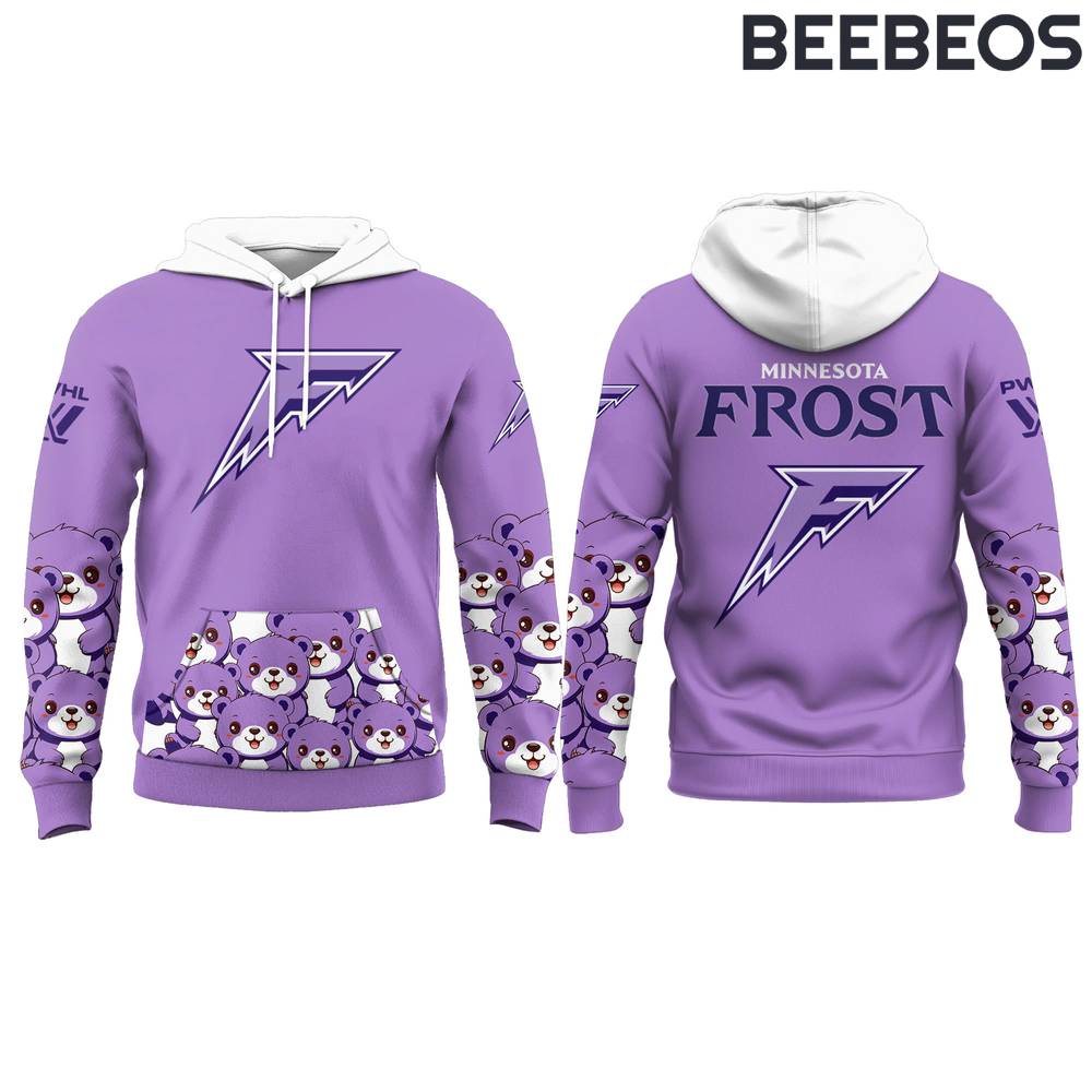 Minnesota Frost Teddy Bear Toss Special Edition Purple Hoodie