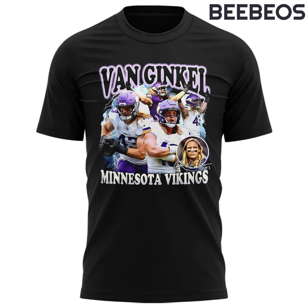 Minnesota Vikings Van Ginkel Black T-Shirt