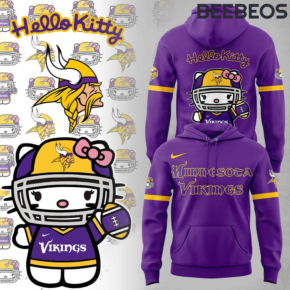 Minnesota Vikings x Hello Kitty Purple Hoodie