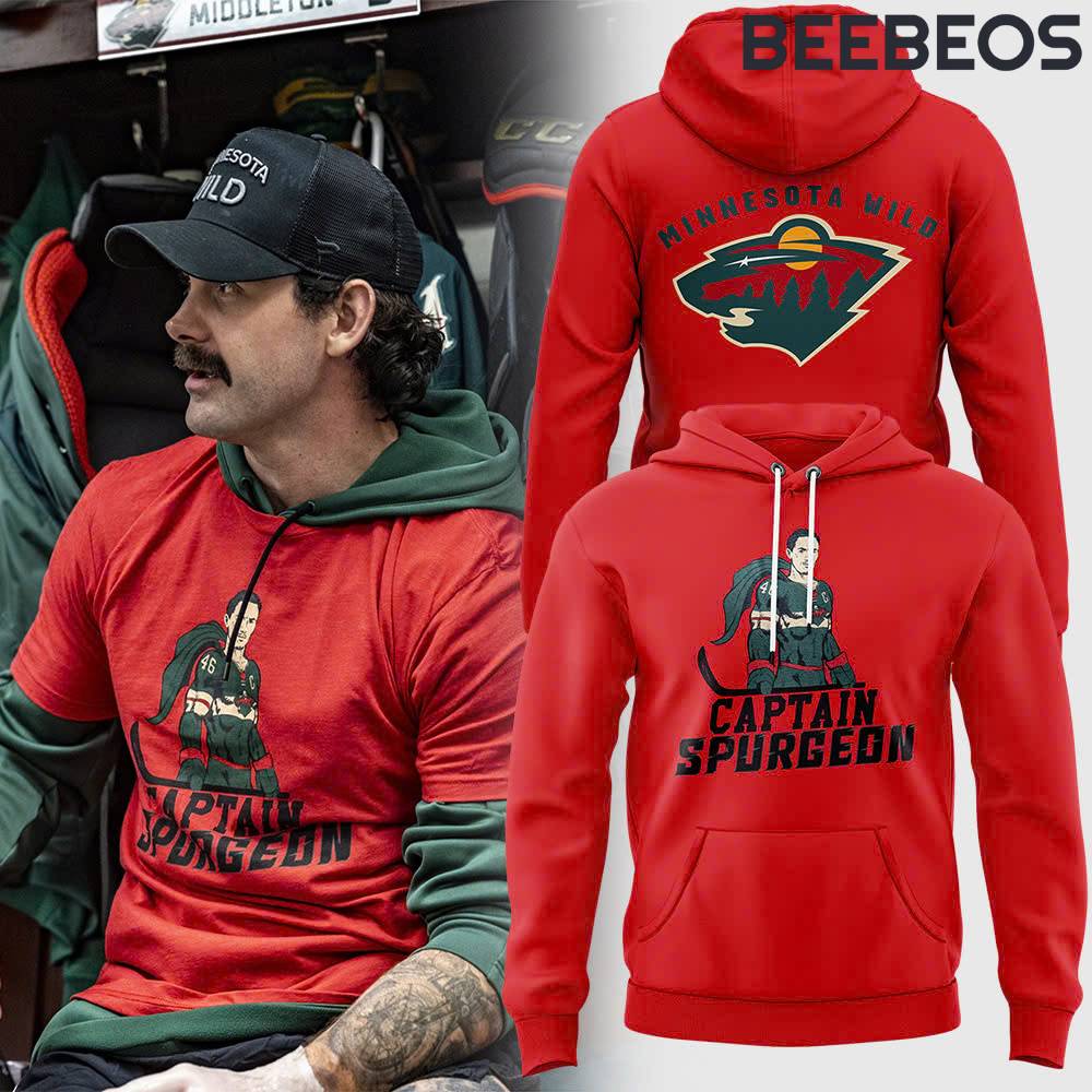 Minnesota Wild Captain Spurgeon Red Hoodie