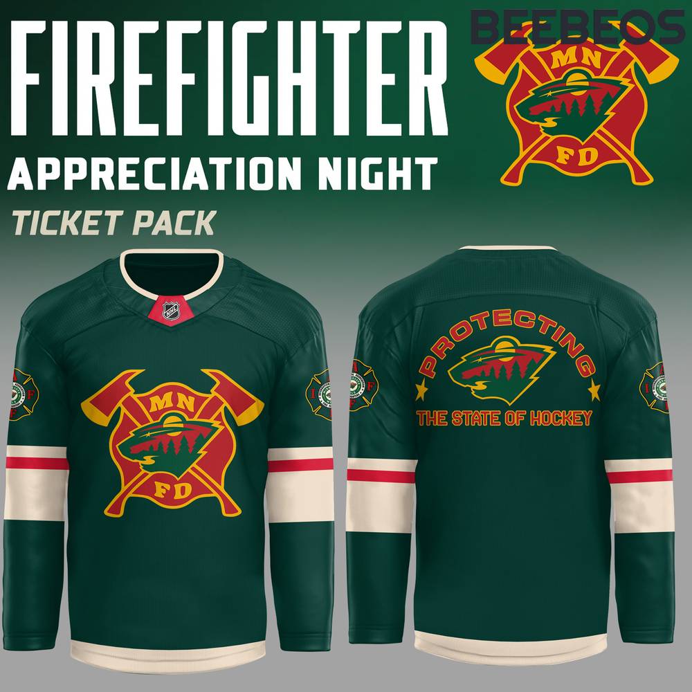 Minnesota Wild Firefighter Appreciation Night 2024 Hockey Jersey