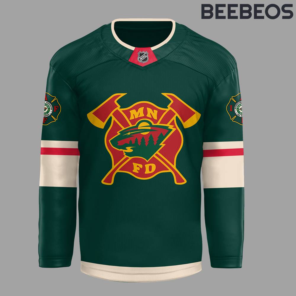 Minnesota Wild Firefighter Appreciation Night 2024 Hockey Jersey