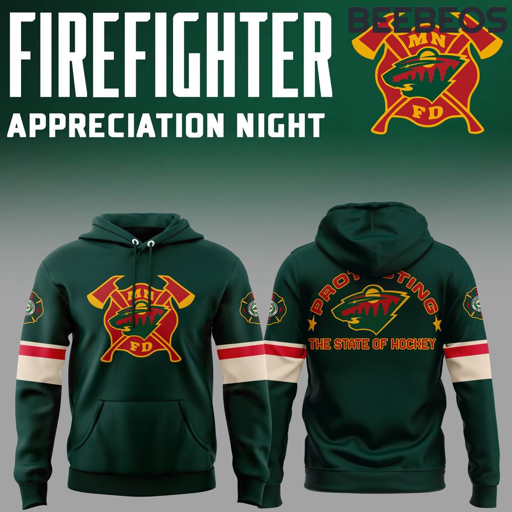 Minnesota Wild Firefighter Appreciation Night 2024 Hoodie