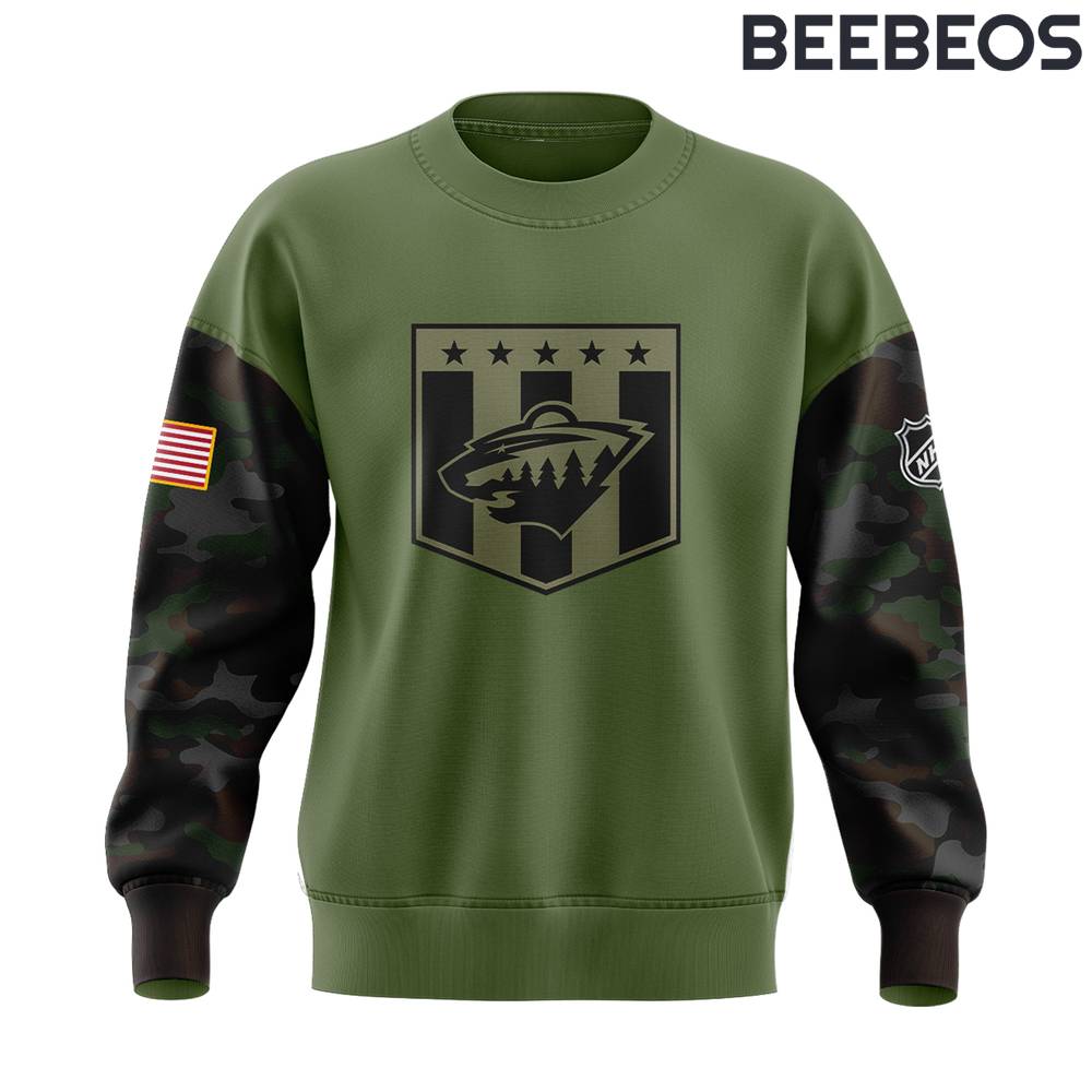 Minnesota Wild NHL Military Apreciation Camo Sweatshirt