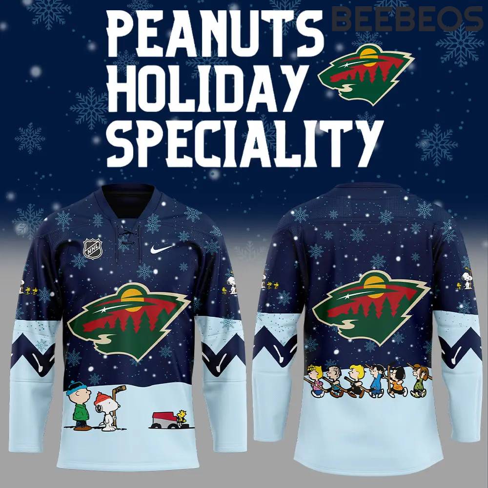 Minnesota Wild Peanuts & Snoopy Night Hockey Jersey