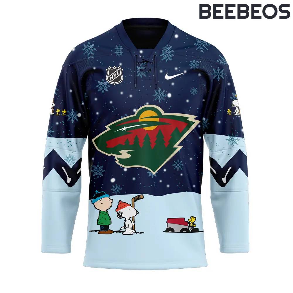 Minnesota Wild Peanuts & Snoopy Night Hockey Jersey