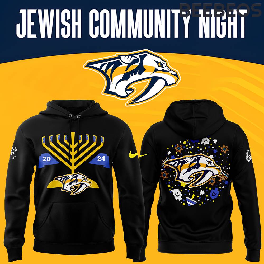 Nashville Predators x Jewish Community Night Premium Limited Hoodie