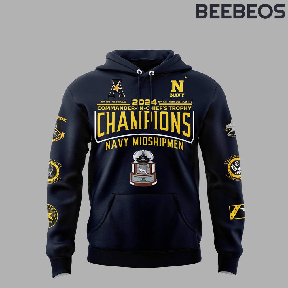 Navy Midshipmen CIC Trophy Champions Limited Edition 2024 Hoodie