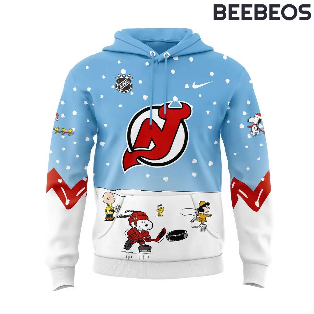 New Jersey Devils Peanuts & Snoopy Night Combo Hoodie Pants Cap