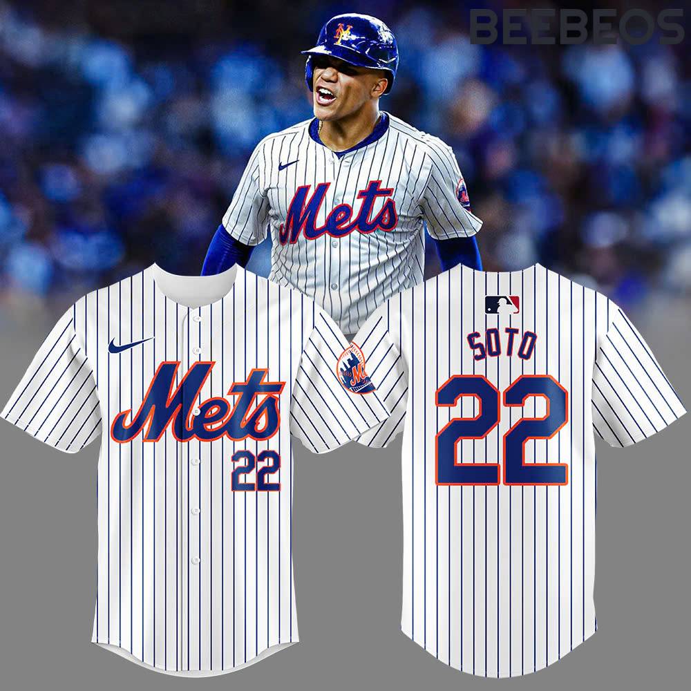 New York Mets Juan Soto Pinstripes Baseball Jersey