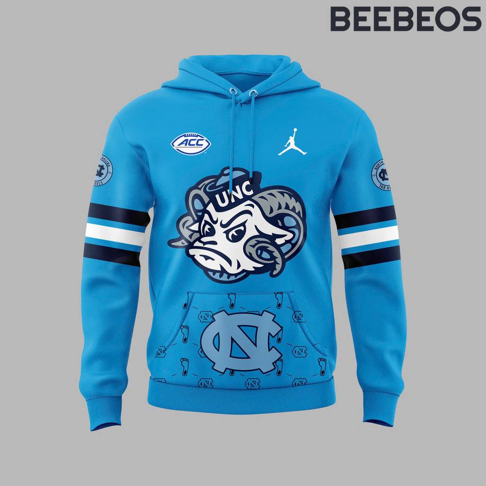 North Carolina Tar Heels Football 2024 Throwback Limited Edition Blue Hoodie