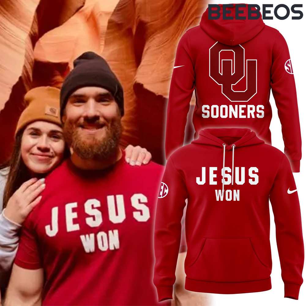 Oklahoma Sooners Football Jesus Won Hoodie