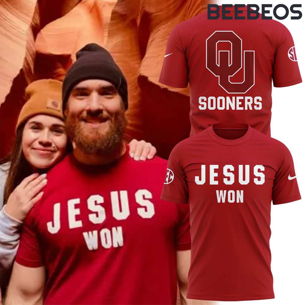 Oklahoma Sooners Football Jesus Won Tee