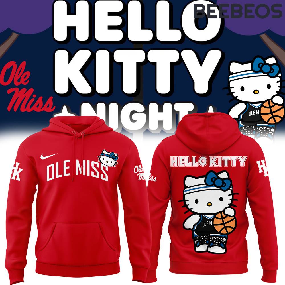 Ole Miss Rebels Basketball x Hello Kitty Special Edition Red Hoodie