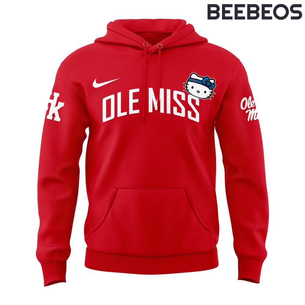 Ole Miss Rebels Basketball x Hello Kitty Special Edition Red Hoodie