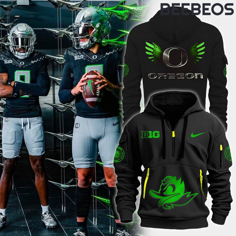 Oregon Ducks Game 12 Special Edition Quarter Zip Hoodie