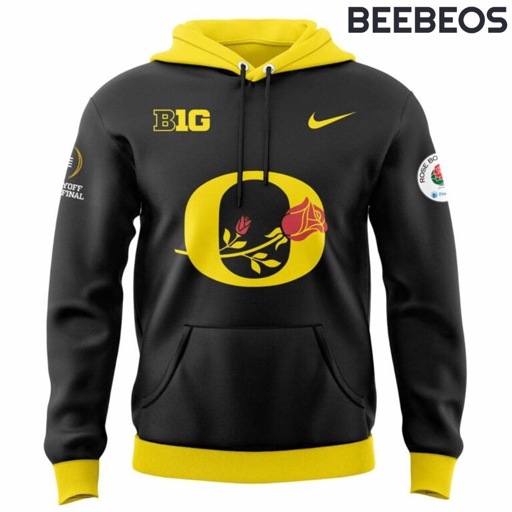 Oregon Ducks Rose Bowl Game Black Hoodie