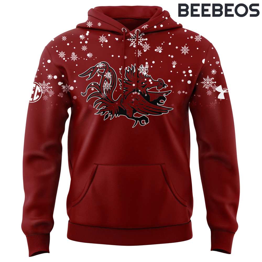 South Carolina Gamecocks Snowflake Christmas Special Edition Red Hoodie