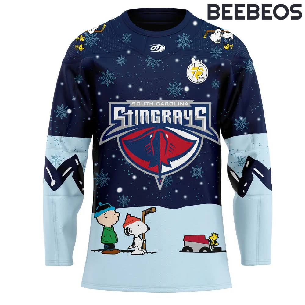 South Carolina Stingrays Peanuts & Snoopy Night Hockey Jersey