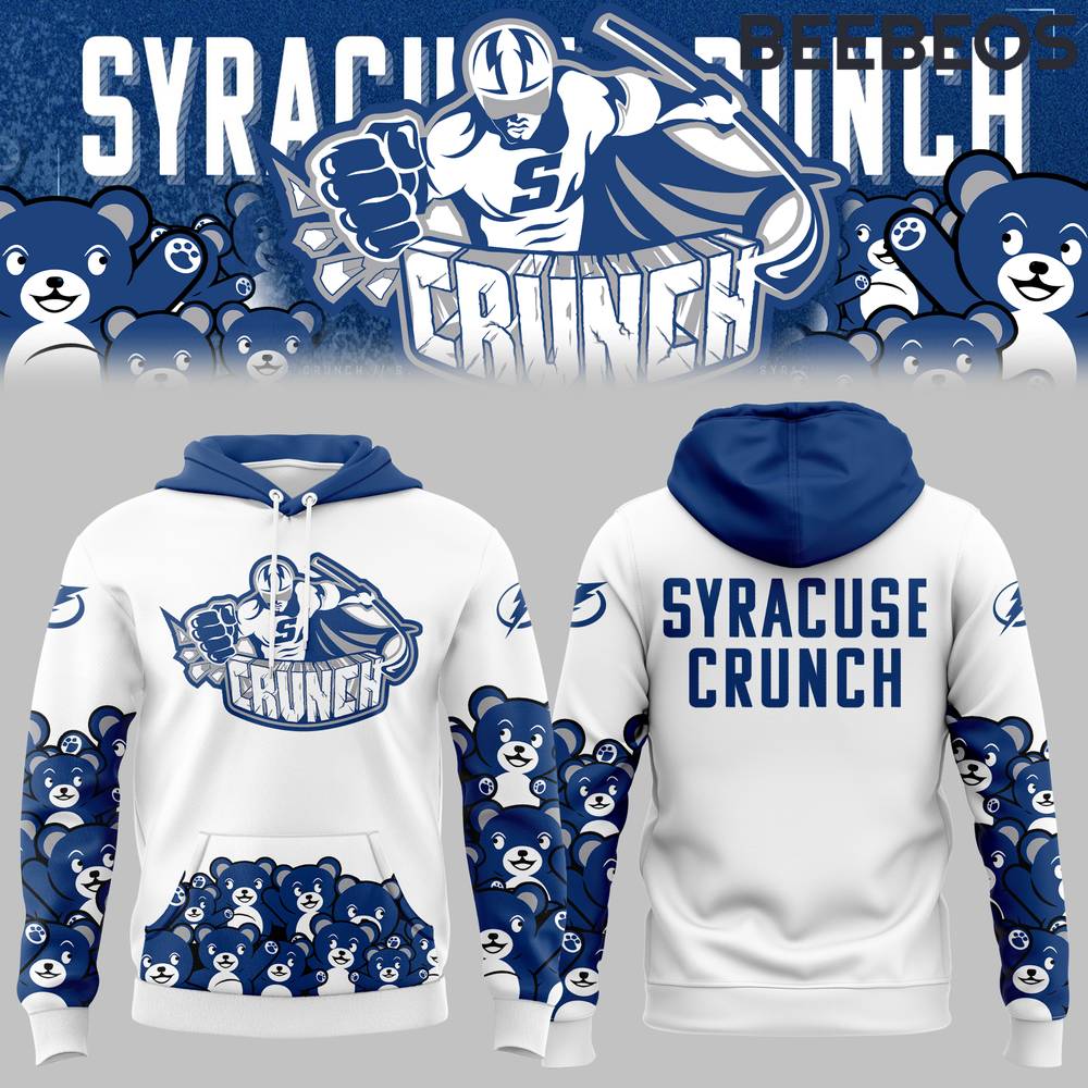 Syracuse Crunch x Teddy Bear Toss White Hoodie