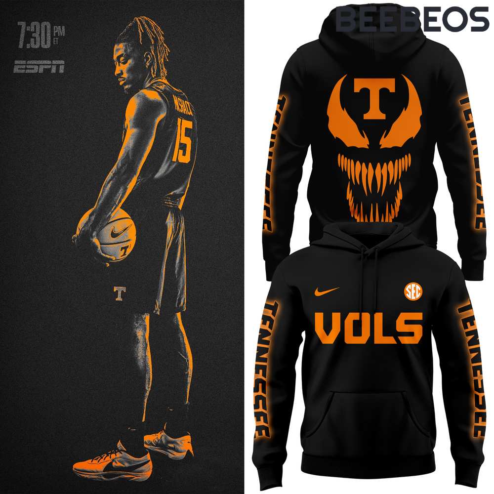 Tennessee Volunteers DARK MODE Venom Black Hoodie