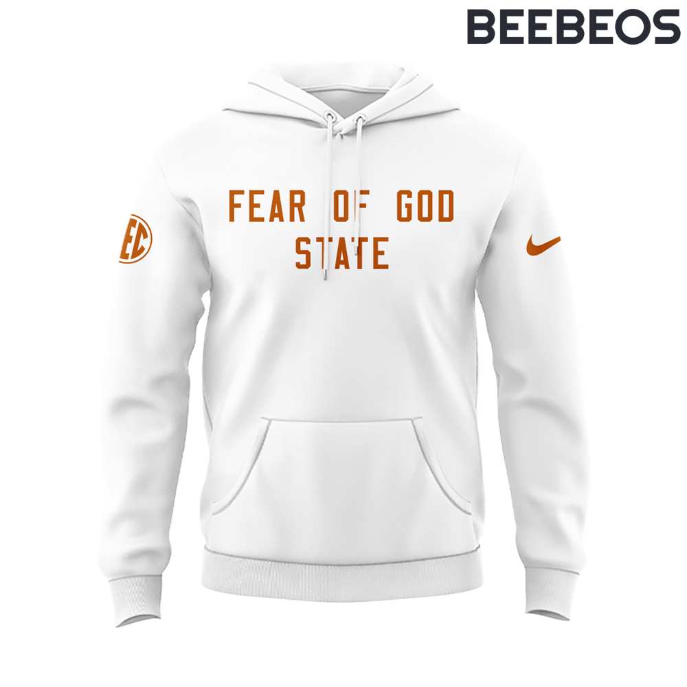 Texas Longhorns Fear of God State White Hoodie