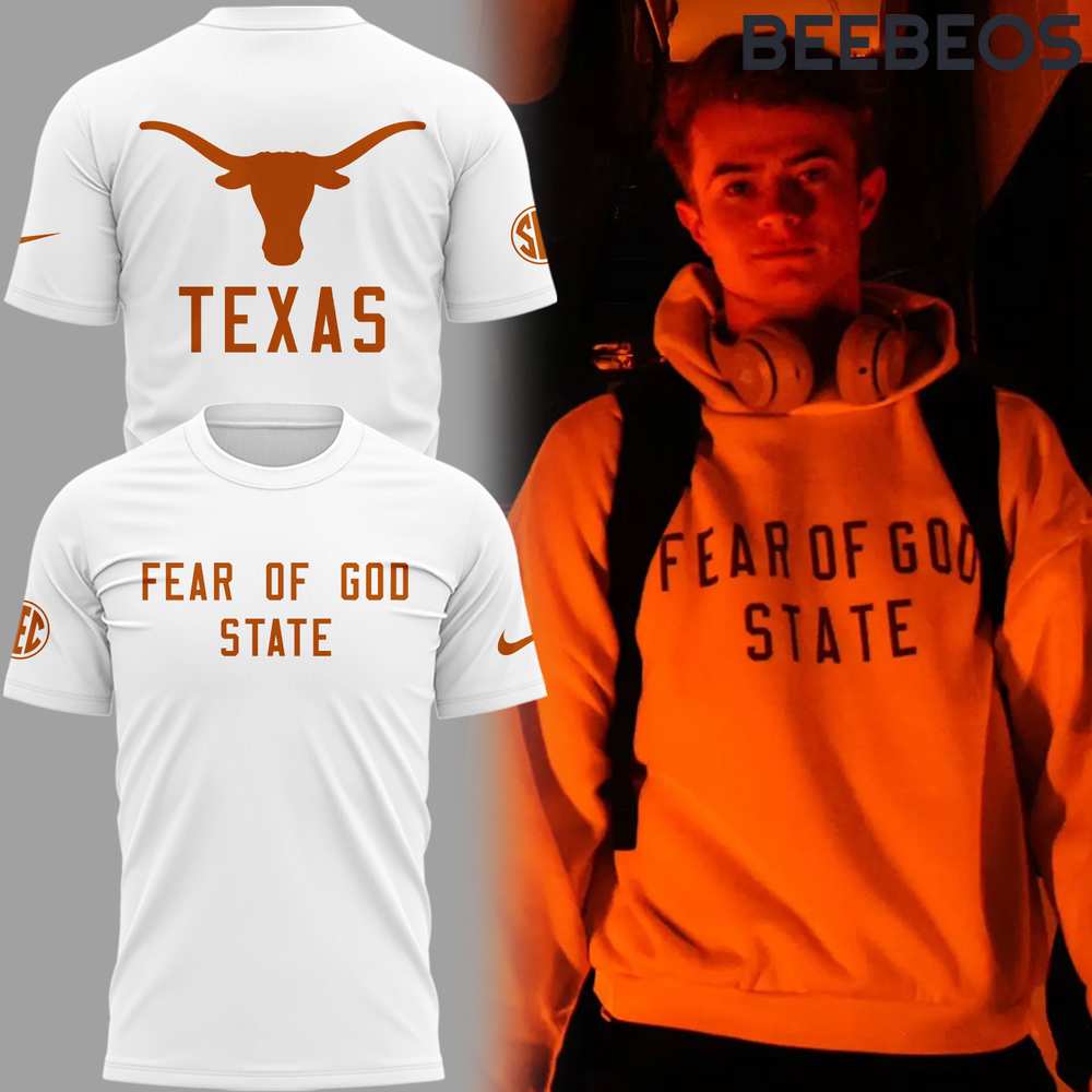 Texas Longhorns Fear of God State White Shirt