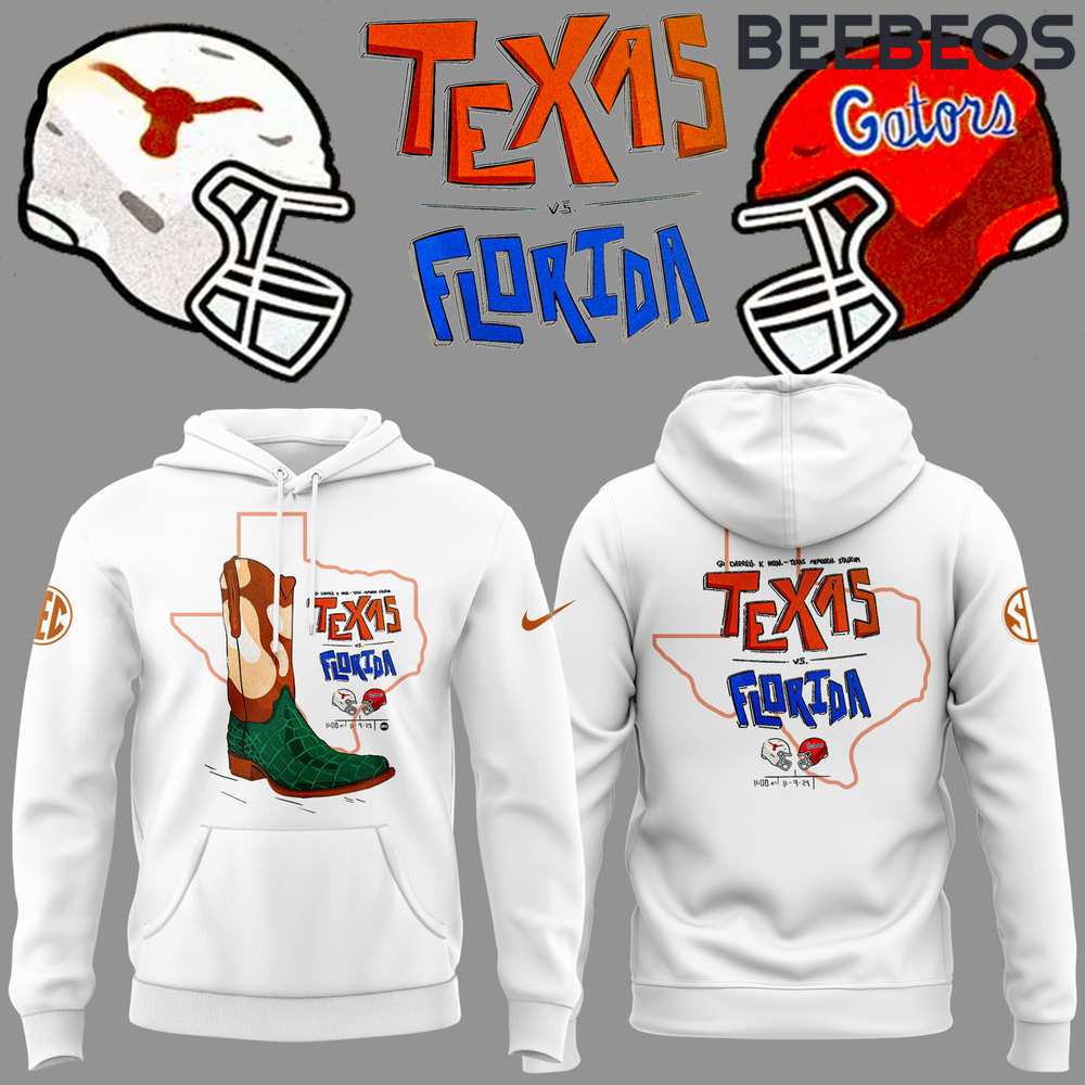 Texas Longhorns x Florida Gators White Hoodie