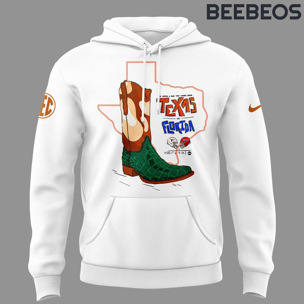 Texas Longhorns x Florida Gators White Hoodie