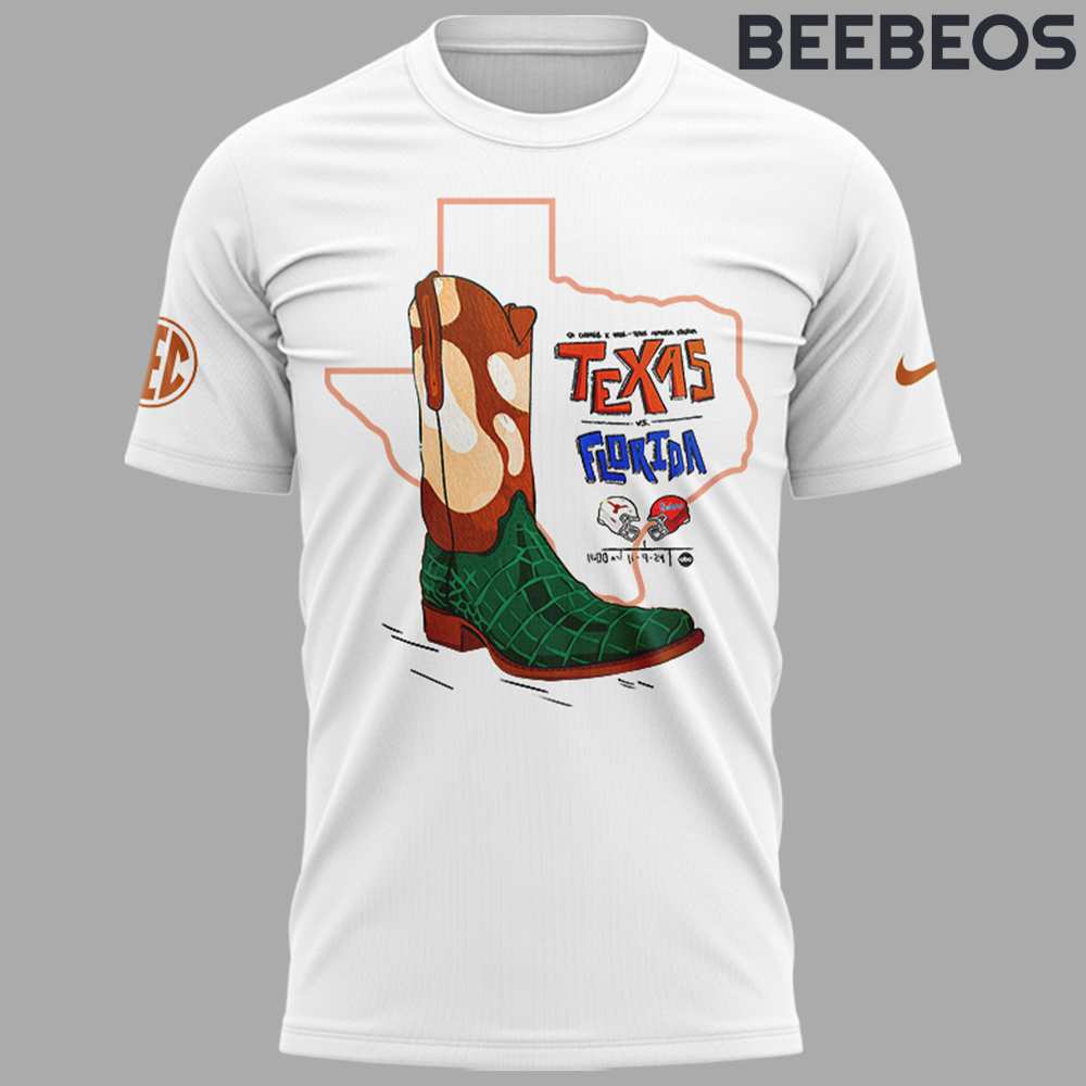 Texas Longhorns x Florida Gators White Shirt