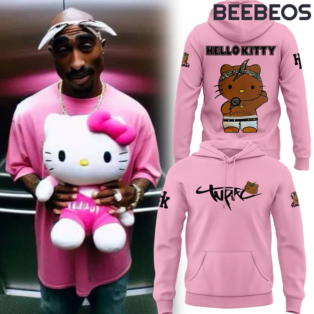 Tupac Shakur x Hello Kitty Limited Edition Pink Hoodie