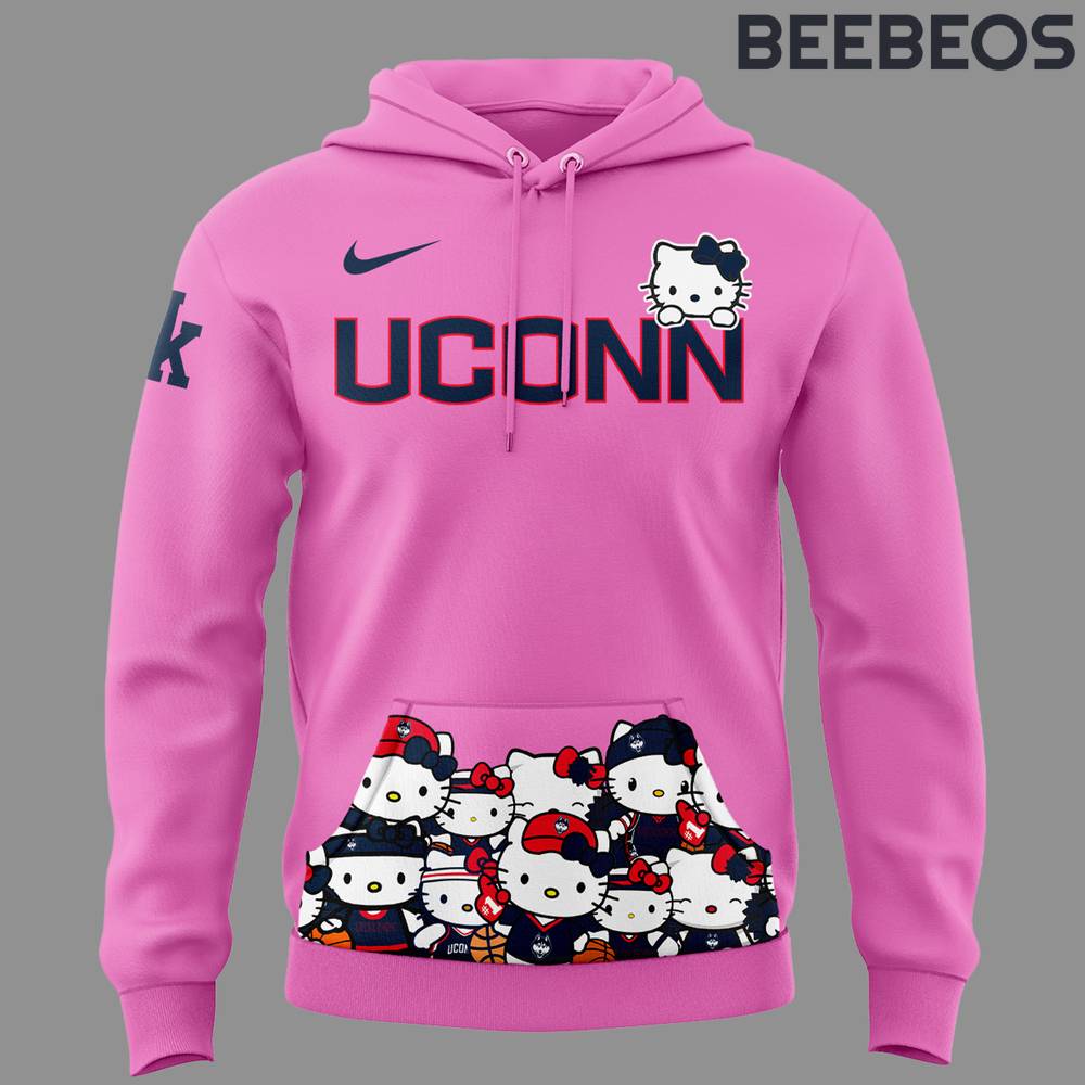 UConn Huskies Basketball x Hello Kitty Special Edition Pink Hoodie